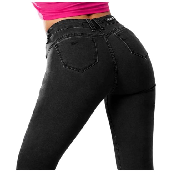 JEANS 3752 SKINNY CINTURA TOBILLO NEGRO MOHICANO - Imagen 3