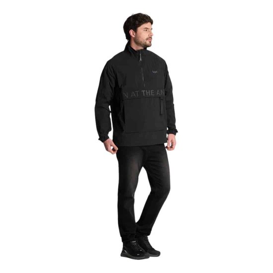 Cortaviento Hombre WindCity WindBreaker 1/4 Zip negro Lippi - Imagen 2
