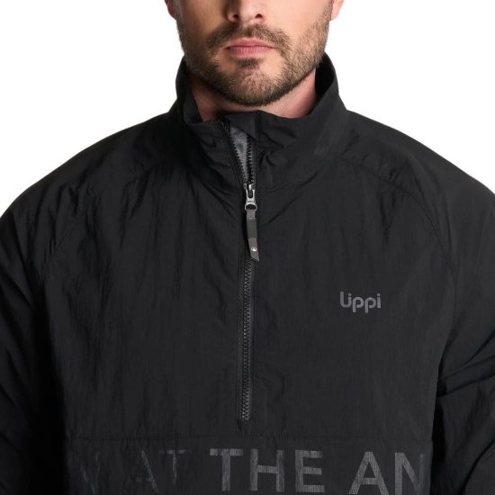 Cortaviento Hombre WindCity WindBreaker 1/4 Zip negro Lippi - Imagen 6