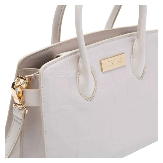 Cartera Dos Asas Pequeña off white CAR3054 Gacel - Imagen 3