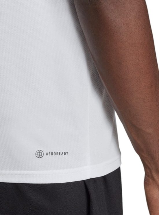 POLERA HOMBRE TRAIN ESSENTIALS 3S WHITE ADIDAS - Imagen 5