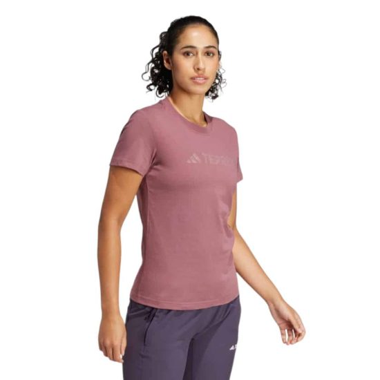 POLERA MUJER TERREX CLASSIC LOGO BURGUNDY ADIDAS - Imagen 3