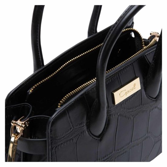 Cartera Dos Asas Pequeña CAR3053 Negro Gacel - Imagen 5