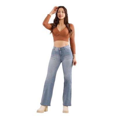 JEANS GIULIA LIGHT BLUE WIDE LEG DIVINE