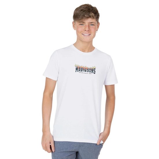 Polera Juvenil MC 5P705-MV Liso White Maui