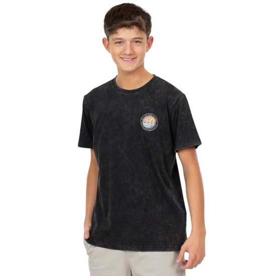 Polera Juvenil MC 5P716-MV Liso Black Maui
