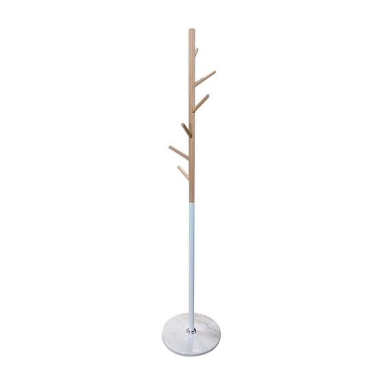 PERCHERO MADERA BLANCO BASE MARMOL MSA