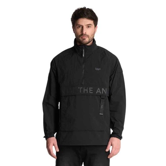 Cortaviento Hombre WindCity WindBreaker 1/4 Zip negro Lippi