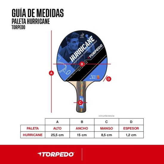 PALETA PING PONG HURRICANE TORPEDO - Imagen 2