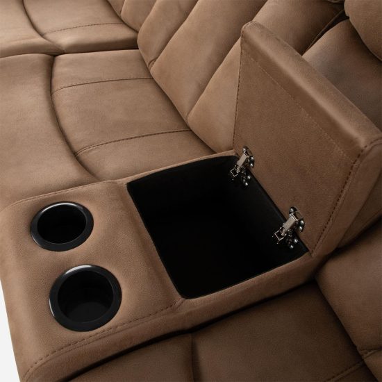 SOFA SECCIONAL RECLINABLE 5 CUERPOS MOKA CIC - Imagen 6