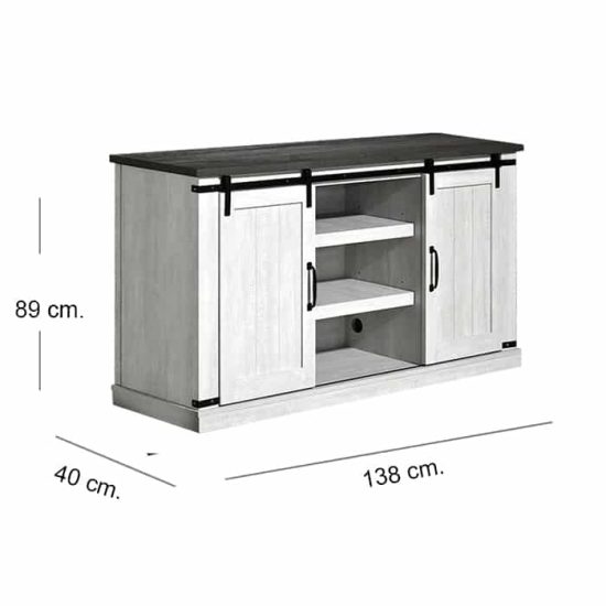 RACK ROBLE BLANCO 1.38 MTS MSA - Imagen 5
