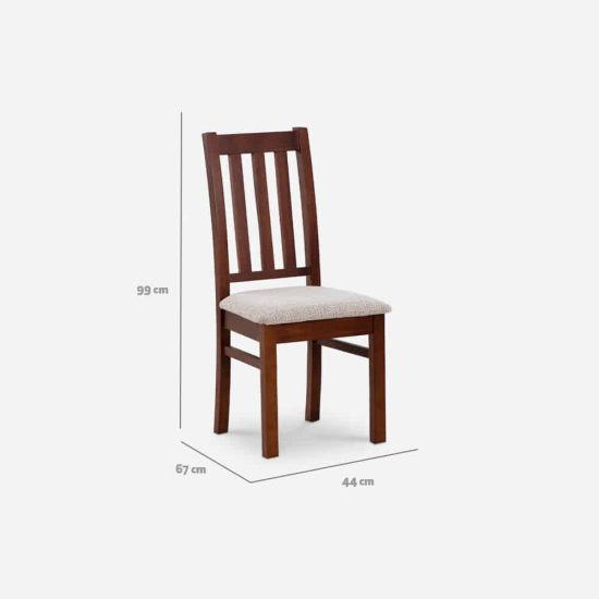 JUEGO COMEDOR ÑUBLE 6 SILLAS CARAMELO BEIGE CIC - Imagen 4