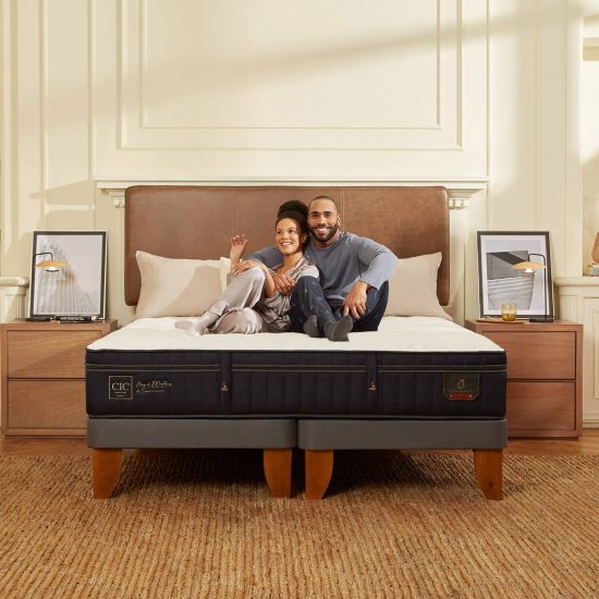 Cama Europea 2 Plazas Super Premium Base Dividida + Respaldo - Imagen 2