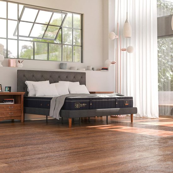 Cama Europea 2 Plazas Super Premium Base Dividida + Respaldo - Imagen 4