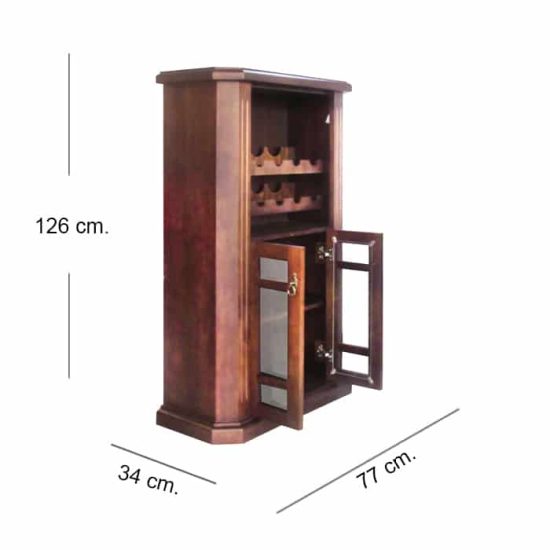 VITRINA CAVA MAXI 1.2 MTS CARAMELO MSA - Imagen 4