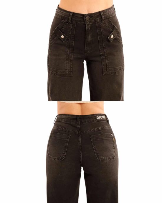 JEANS CARGO WIDE LEG ALGARROBO BLACK DIVINE - Imagen 3