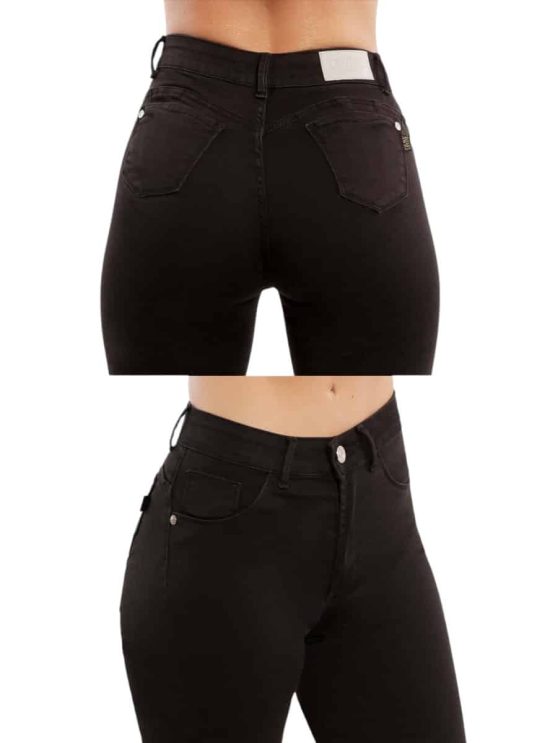 JEANS MUJER FLARE DIVINE NEGRO - Imagen 3