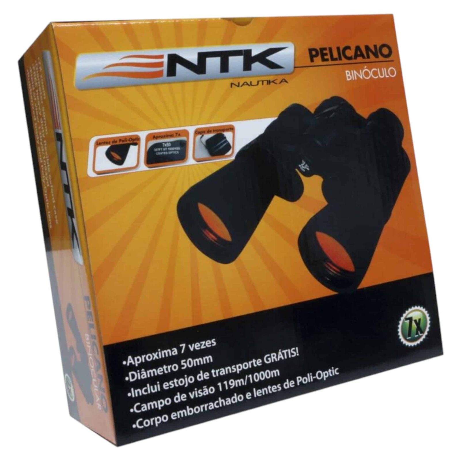 BINOCULAR PELICANO 7X50 NEGRO NAUTIKA - Imagen 4