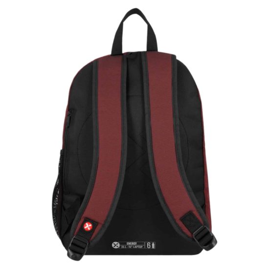 MOCHILA NOTEBOOK 15" ENERGY 5XT BURGUNDY XTREM - Imagen 2