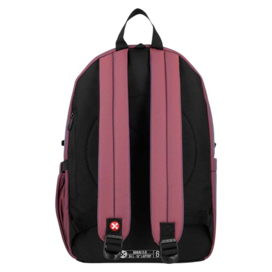 MOCHILA NOTEBOOK 15p SAKAI 2.0 5XT BURGUNDY XTREM - Imagen 4