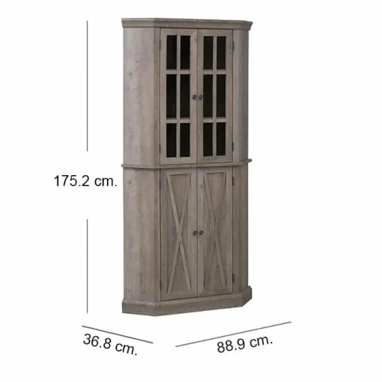 VITRINA ESQUINERO STONE GREY MSA - Imagen 5