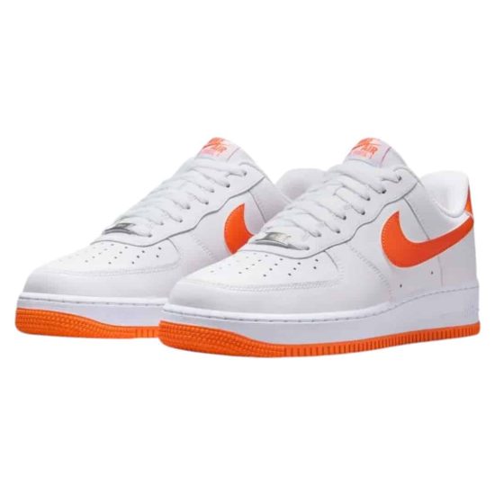 ZAPATILLA HOMBRE AIR FORCE 1 07 WHITE/ORANGE NIKE - Imagen 4
