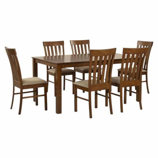 JUEGO COMEDOR MIAMI 160X100 6 SILLAS CIC