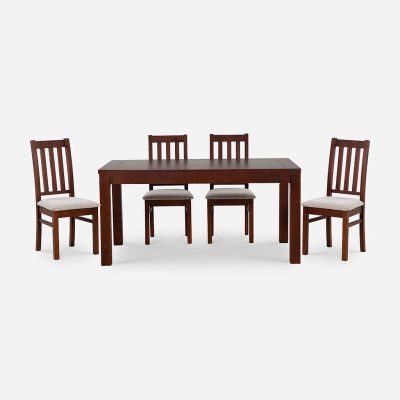JUEGO COMEDOR ÑUBLE 6 SILLAS CARAMELO BEIGE CIC
