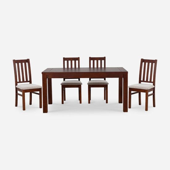 JUEGO COMEDOR ÑUBLE 6 SILLAS CARAMELO BEIGE CIC