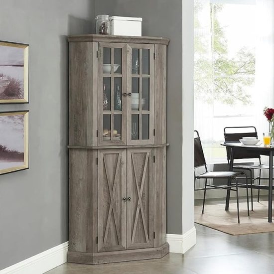 VITRINA ESQUINERO STONE GREY MSA