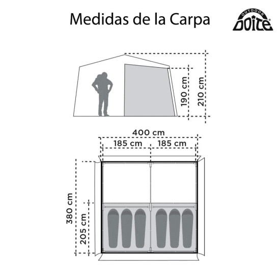 CARPA FAMILIAR ALTAVISTA 6 PERSONAS DOITE - Imagen 4