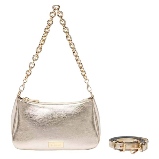 CARTERA BANDOLERA PEQUEÑA DORADO GACEL - Imagen 2
