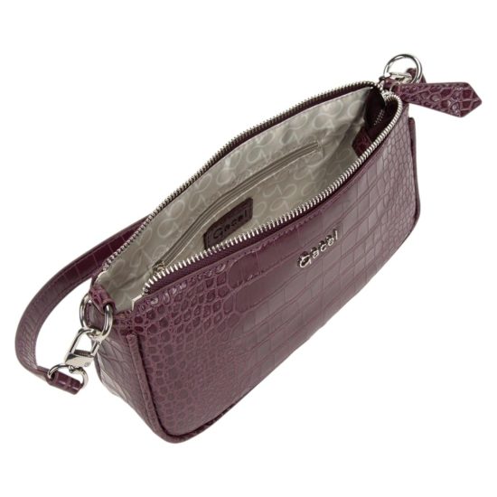 CARTERA BANDOLERA PEQUEÑA CAR3197 GUINDA GACEL - Imagen 4