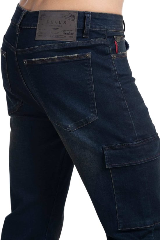 JEANS HOMBRE CARGO TIRO MEDIO OXIDADO L28 ELLUS - Imagen 3