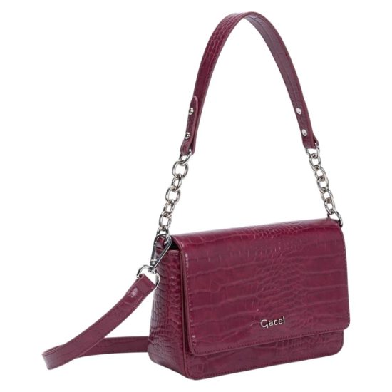 CARTERA RETRO CON TAPA GRANDE CAR3189 BURDEO GACEL - Imagen 3