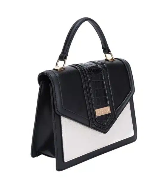 CARTERA RETRO CON TAPA GRANDE CAR3218 BLANCO/NEGRO GACEL - Imagen 3