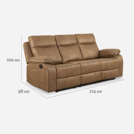 SOFA RECLINABLE SEVILLA 3 CUERPOS CIC - Imagen 3