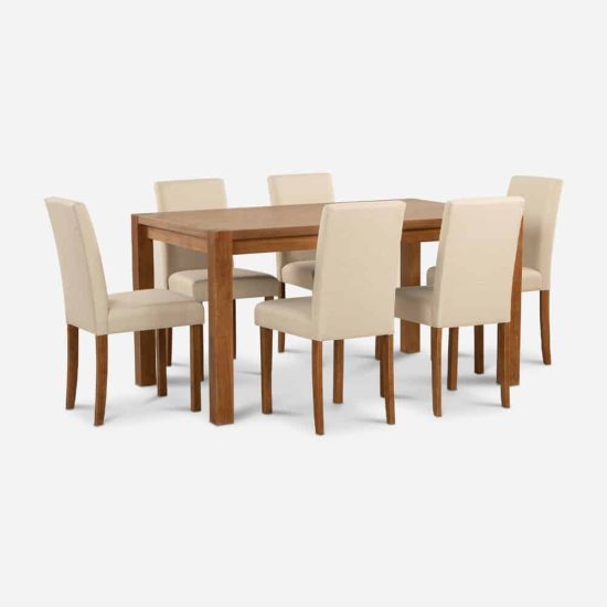 JUEGO COMEDOR PHOENIX RECTANGULAR 6 SILLAS CIC - Imagen 2