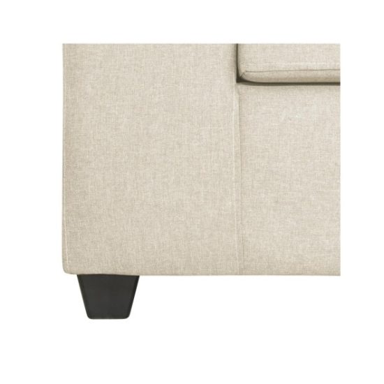 Living 2 Cuerpos 2 Pouf Kahlo Tela Beige Innova - Imagen 3