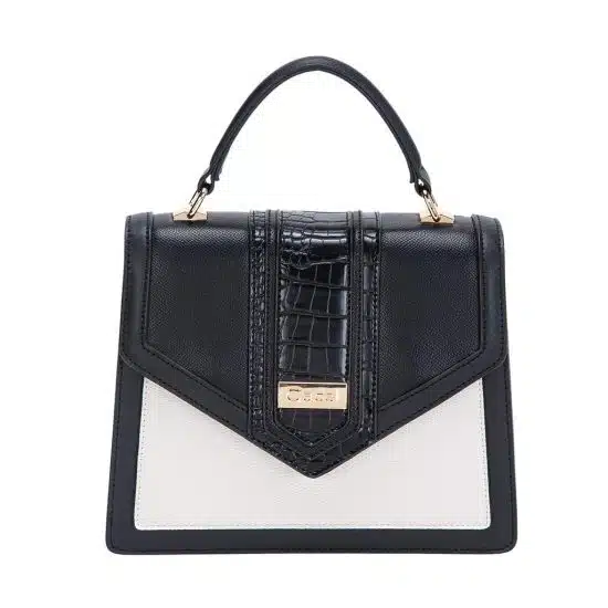 CARTERA RETRO CON TAPA GRANDE CAR3218 BLANCO/NEGRO GACEL