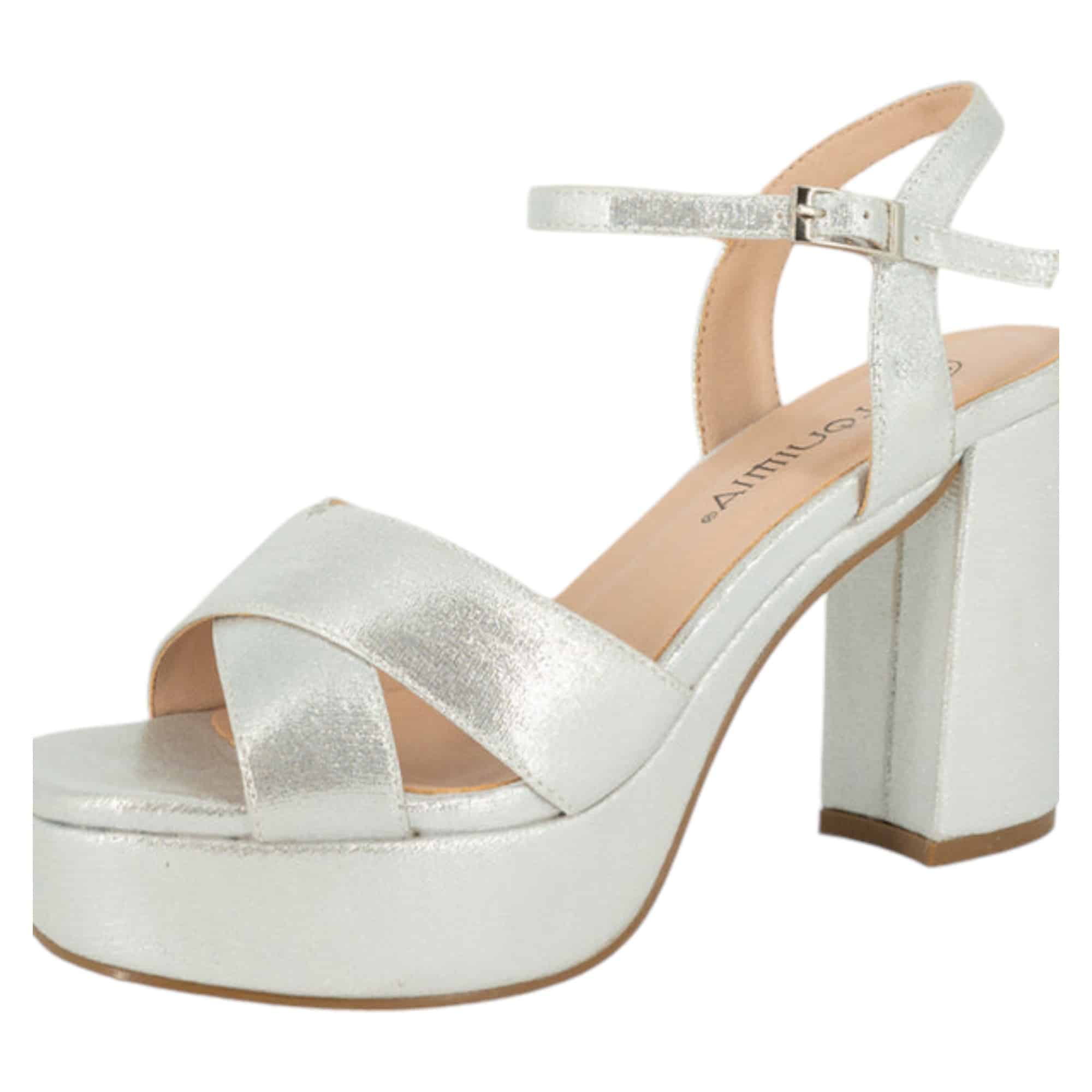 SANDALIA MUJER 3402-21 PLATEADO ALQUIMIA - Imagen 4