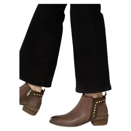 BOTIN MUJER ENVEJECIDO GINA CHOCOLATE GACEL - Imagen 2