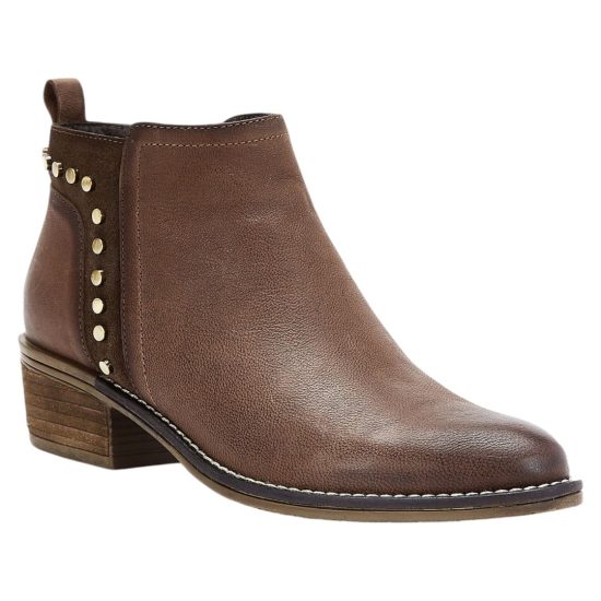 BOTIN MUJER ENVEJECIDO GINA CHOCOLATE GACEL - Imagen 3