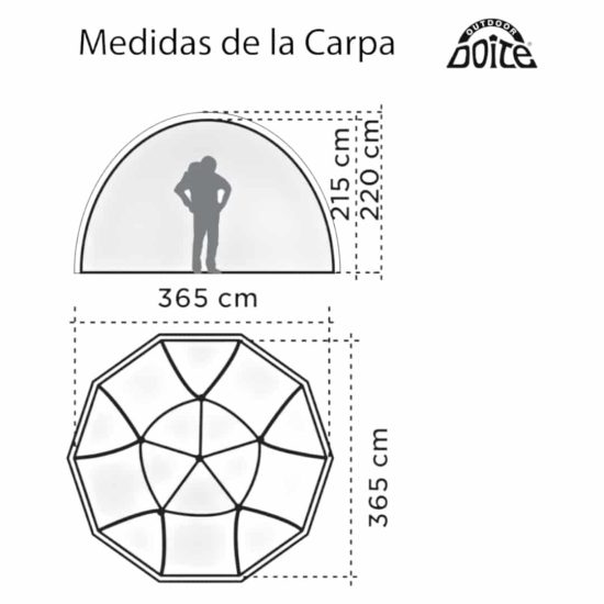 Carpa Challenger Base 8 Personas Doite - Imagen 6