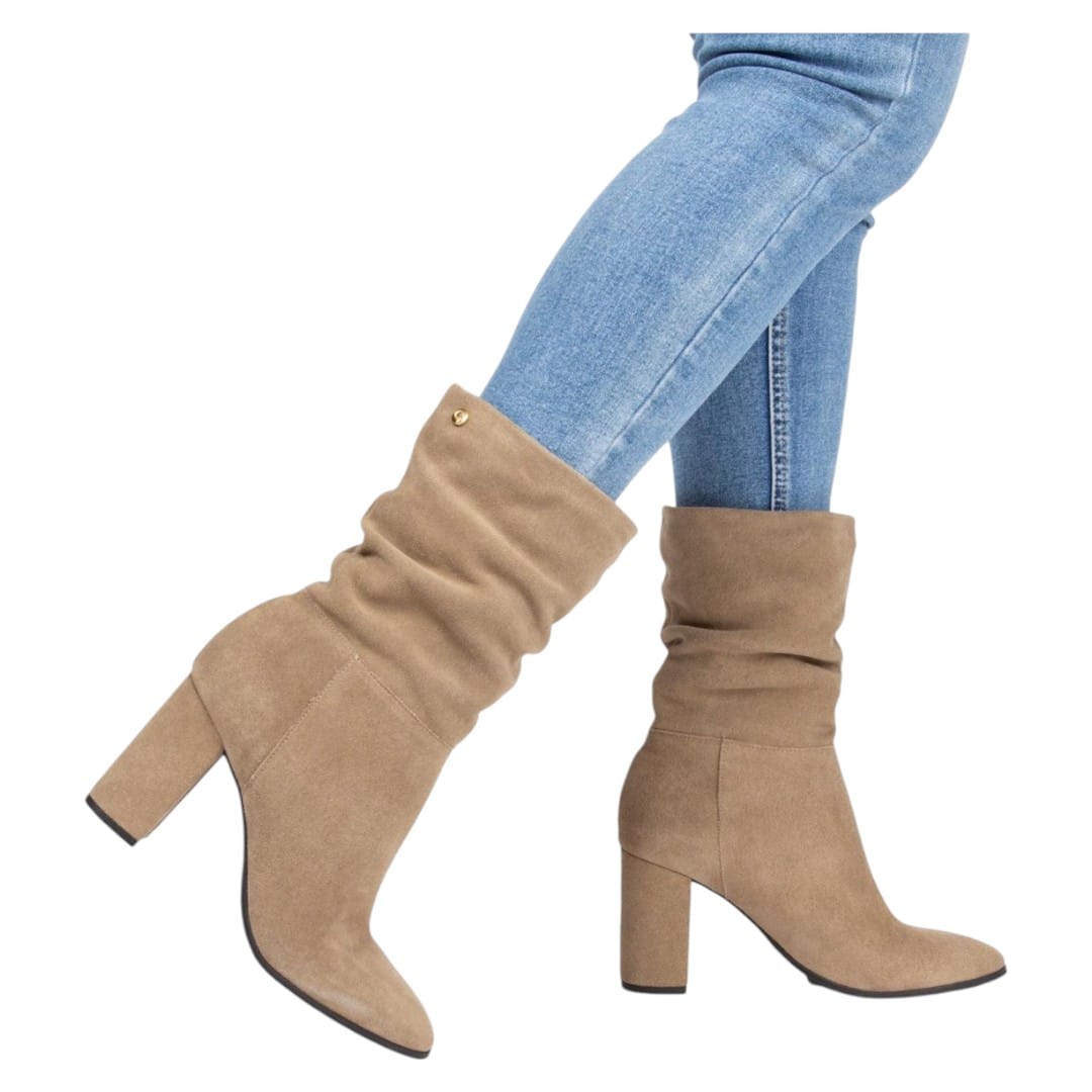 BOTIN MUJER CASSIDY GAMUZON TAUPE GACEL - Imagen 2