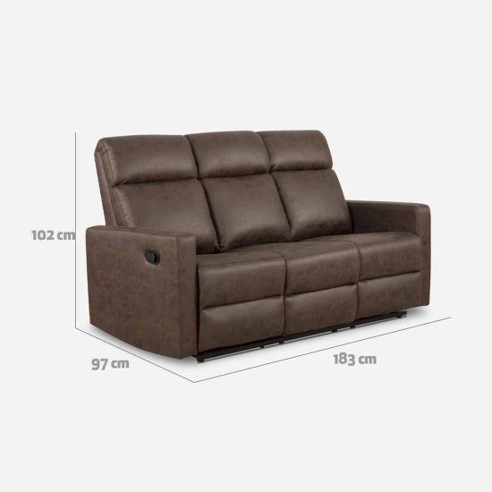 SOFA RECLINABLE ASTURIAS 3 CUERPOS CIC - Imagen 3