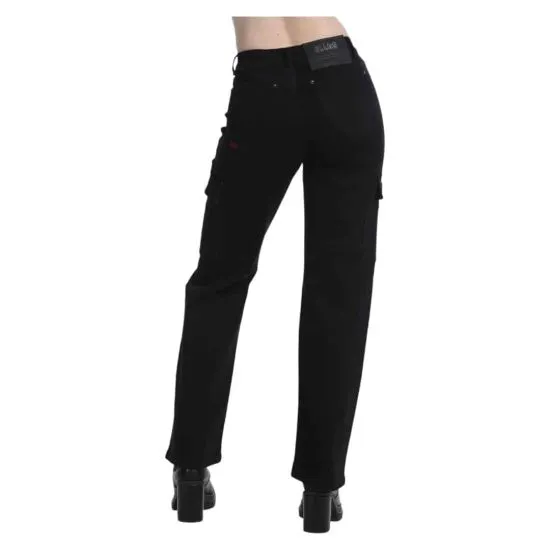 Pantalon Mujer Cargo Tiro Alto negro Ellus - Imagen 2