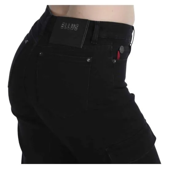 Pantalon Mujer Cargo Tiro Alto negro Ellus - Imagen 3