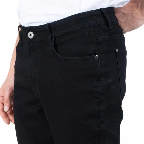JEANS HOMBRE STRAIGHT TIRO LARGO BLACK ELLUS - Imagen 2