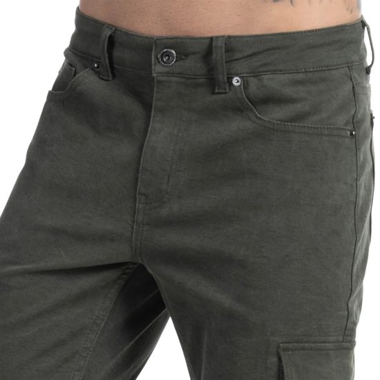 Pantalon Hombre Cargo tiro alto verde musgo Ellus - Imagen 4